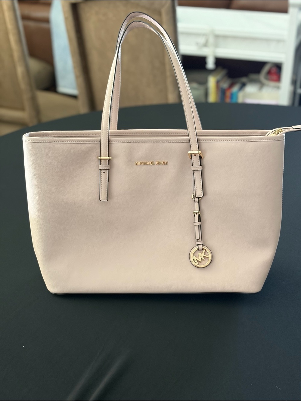 Medium Michael Kors Jet Set Travel Tote Leather Blush NWT